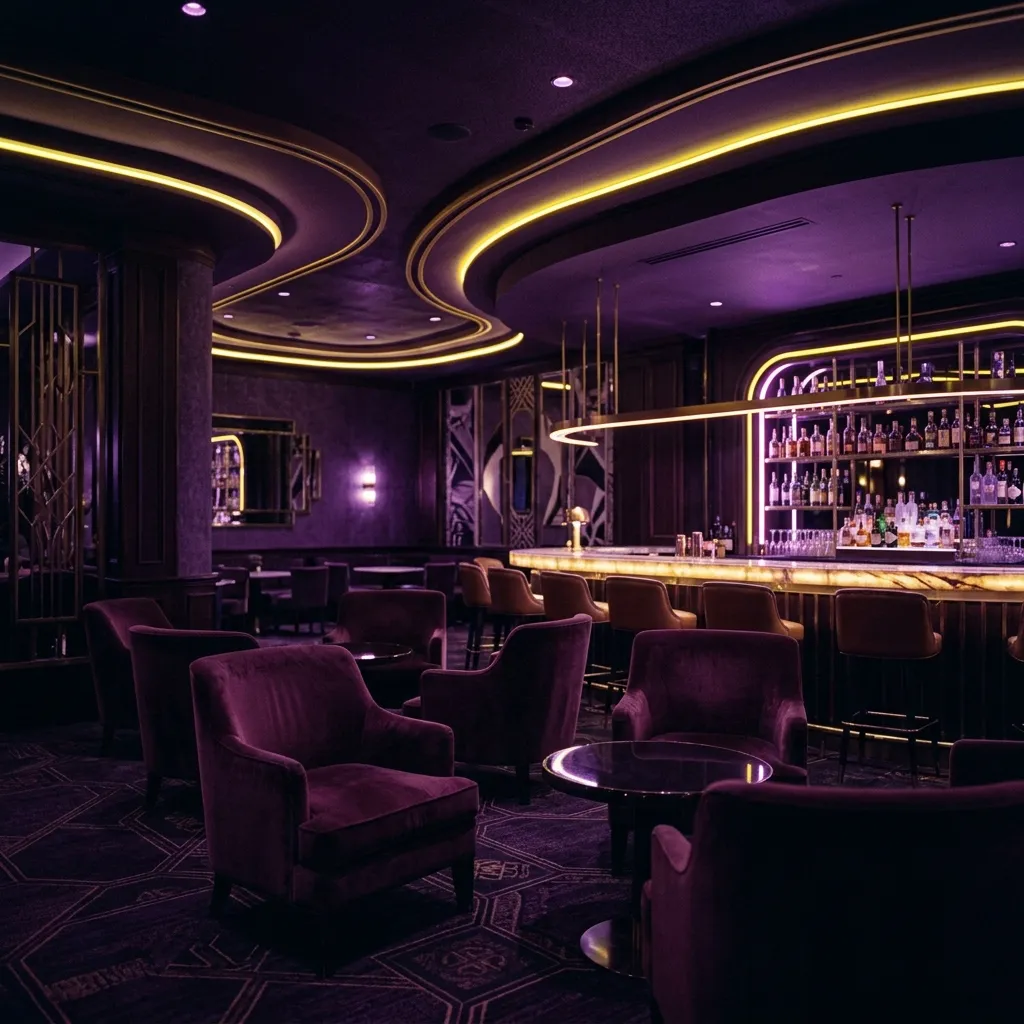 Neon casino lounge