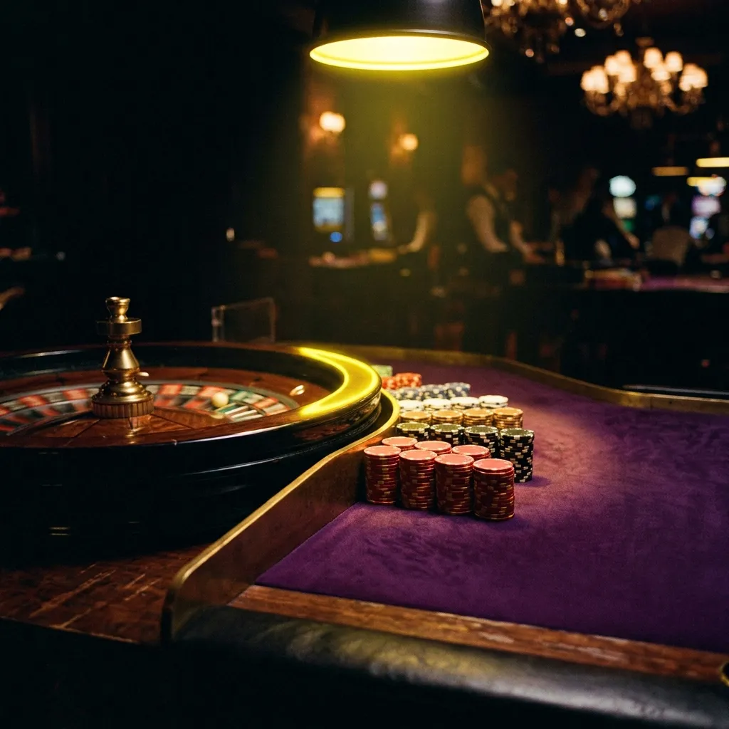 Roulette chips table
